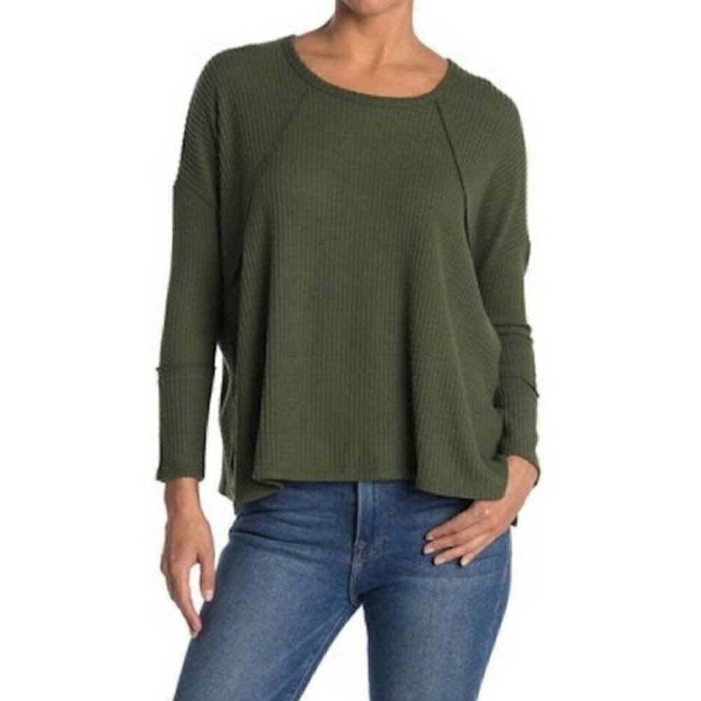 NWT Forgotten Grace Waffle Knit Long Sleeve Top